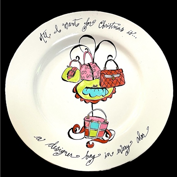 4 pack Vintage Rosanna fancy Christmas desert plates - Picture 3 of 7